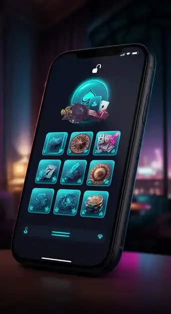 Vielfältige Casino-Spiele auf verschiedenen Bildschirmen: Slots, Live-Tische und Bonus-Features, präsentiert von Revolution Casino für ein immersives Spielerlebnis.