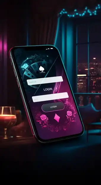 Screenshot des Login-Bereichs von Revolution Casino mit Eingabefeldern und Sicherheitsinformationen für den Benutzerzugang
